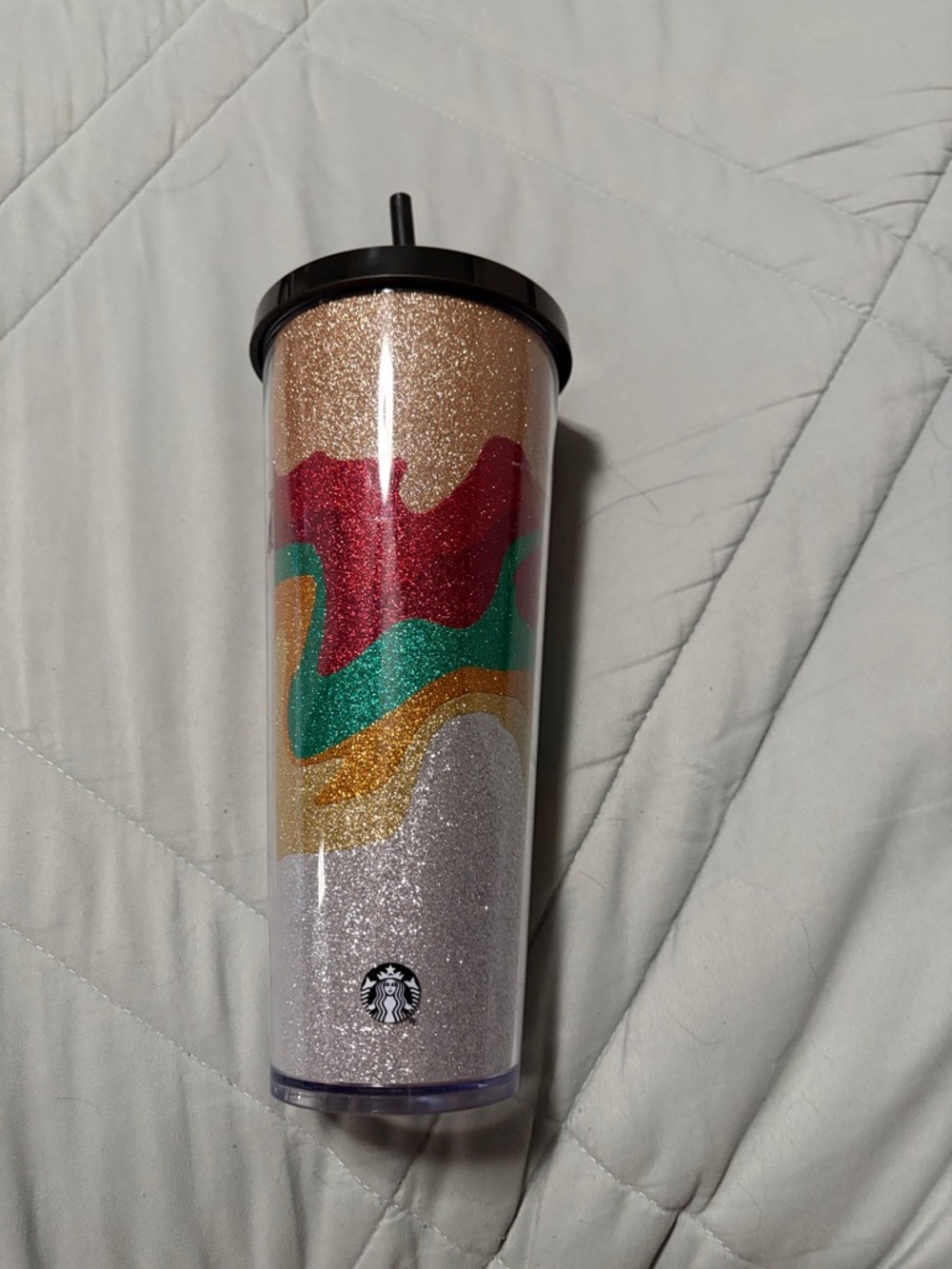Starbucks 2018 Holiday Collection Sand Flow Glitter Acrylic Cold Cup